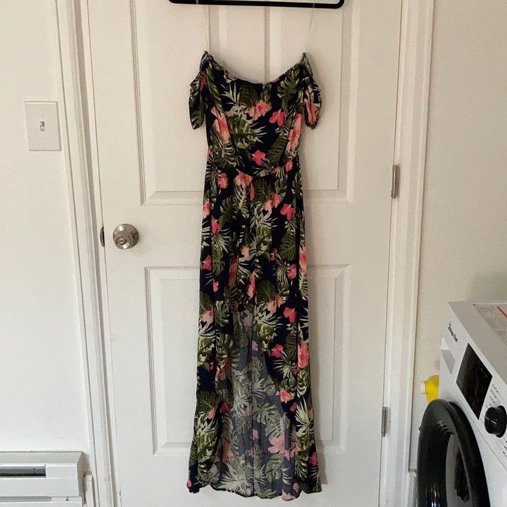 Off the shoulder Romper with train